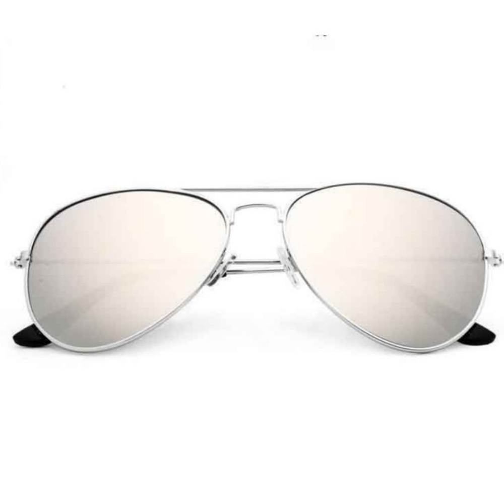 Silver mirrored aviator sunglasses - Picture 3 of 5